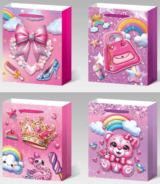 Пакет подарунковий C 75717 (480) 4 види, ВИДАЄТЬСЯ ТІЛЬКИ МІКС ВИДІВ