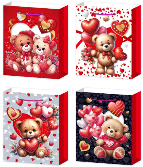 Пакет подарунковий C 75741 (720) 4 види, ВИДАЄТЬСЯ ТІЛЬКИ МІКС ВИДІВ