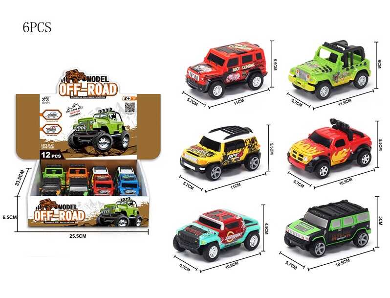 Набір машин 7129-2 (36/2) ЦІНА ЗА 6 ШТУК В БЛОЦІ 