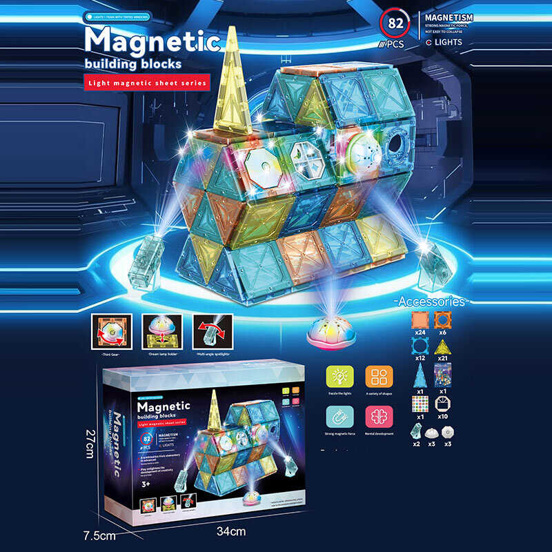 Магнітний конструктор 6806 A (18/2) 82 деталі, в коробці