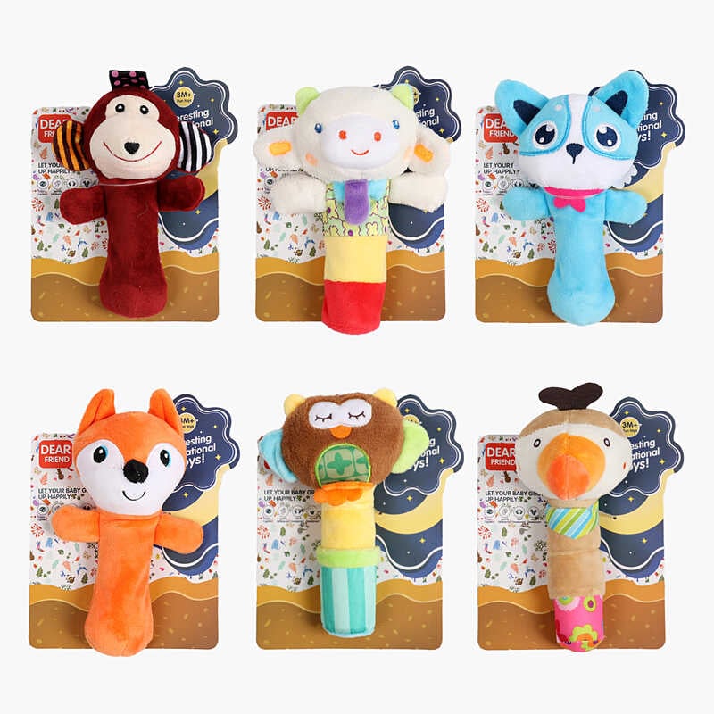 Брязкальце 688 M-7 /8/9/10/12/13 (168) текстильне, пискавка, на листі