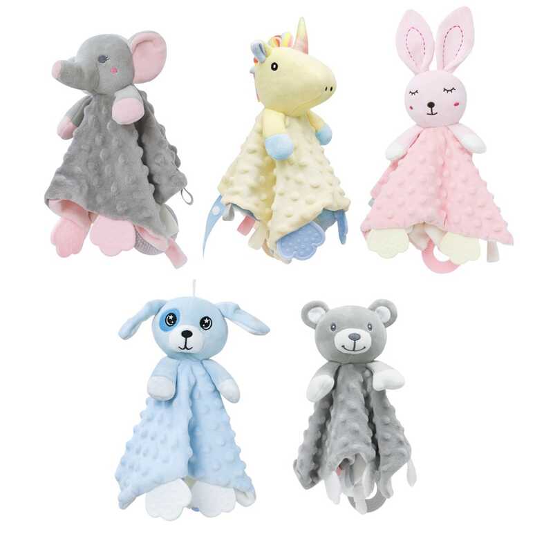 Брязкальце-комфортер C 75313 (400) текстильне, 3 гумові прорізувачі, дзвінкий елемент, петелька для підвішування, в пакеті, ВИДАЄТЬСЯ ТІЛЬКИ МІКС