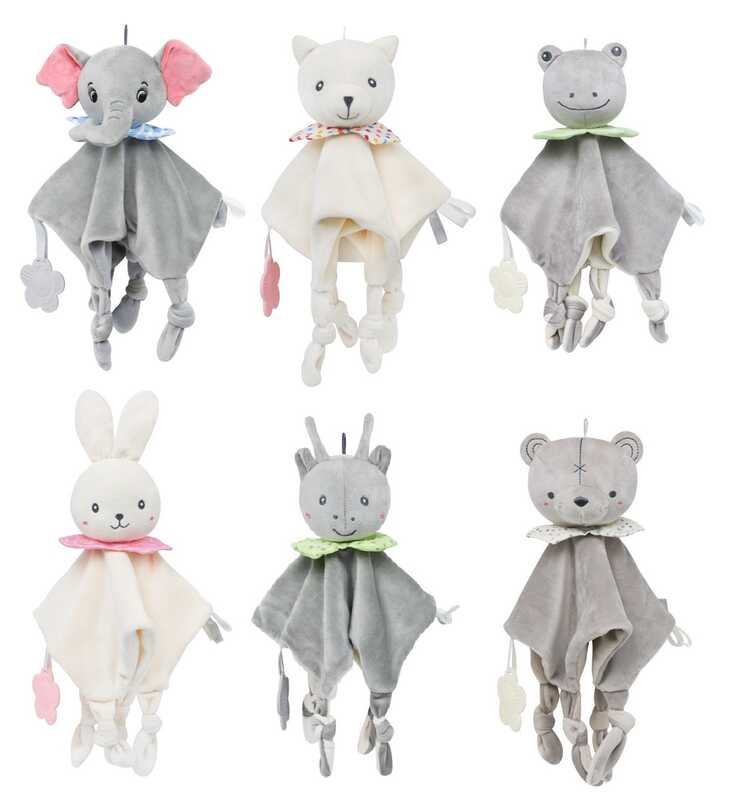 Брязкальце-комфортер C 75317 (300) текстильне, гумовий прорізувач, дзвінкий елемент, петелька для підвішування, в пакеті, ВИДАЄТЬСЯ ТІЛЬКИ МІКС ВИДІВ