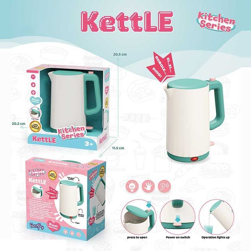 Чайник F 2322-1 (48) розмір: 13х9.5х16 см, підсвчування, звук, механічне відкриття кришки, в коробці