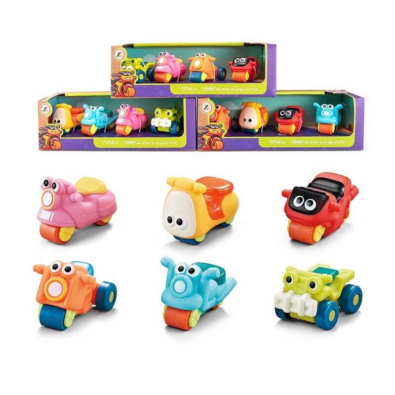 Набір мотоциклів JZD 210 (96/2) 3 види, 4 штуки, вінілові, в коробці, ВИДАЄТЬСЯ ТІЛЬКИ МІКС ВИДІВ