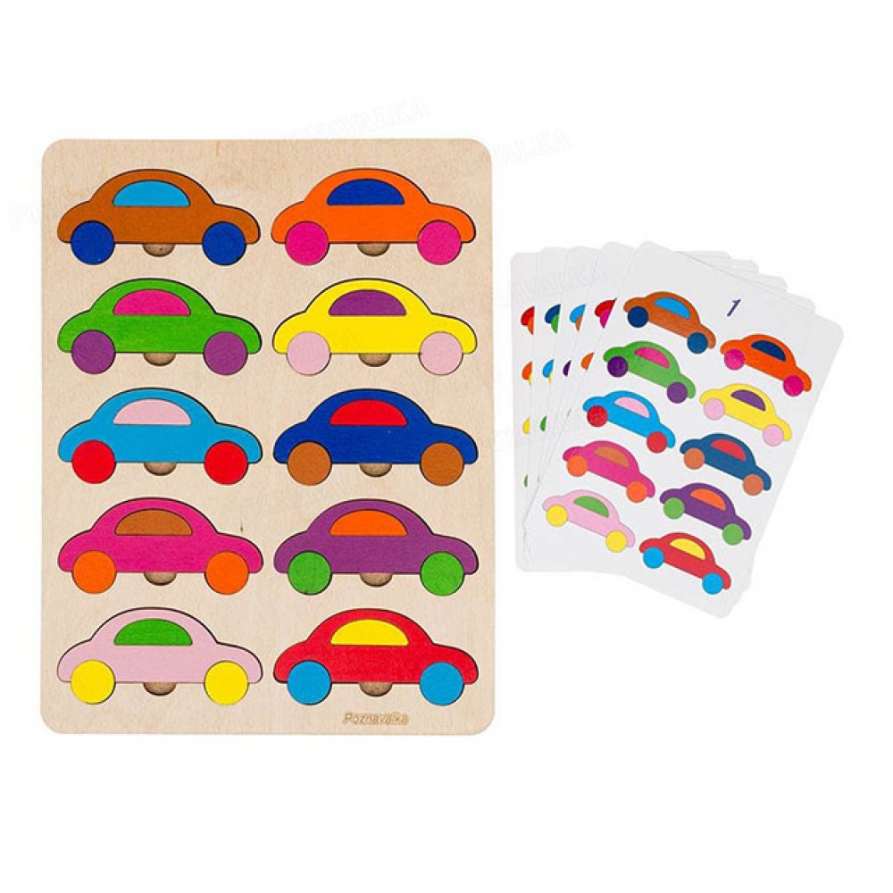 Кольорові машинки 10 кольорів