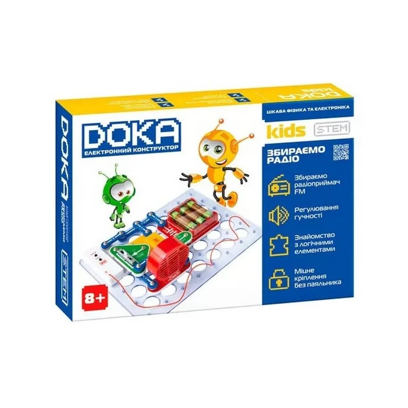 Конструктор електронний "ЗБИРАЄМО РАДІО" DOKA D70703 музика та світло..3