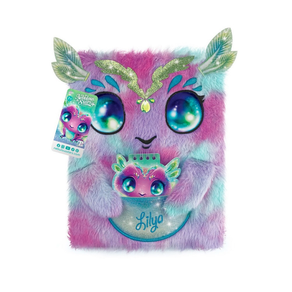 Великий пухнастий блокнот 2 в 1 Лілія Nebulous Stars 12522 мініблокнот на спіралі..3