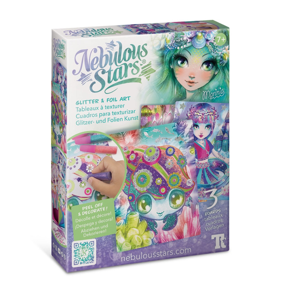 Набір для творчості Зоряні блискітки та фольга Nebulous Stars 11011, 3 шаблони..3
