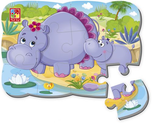 Магнітні пазли "Бегемотики", 12 деталей (укр)