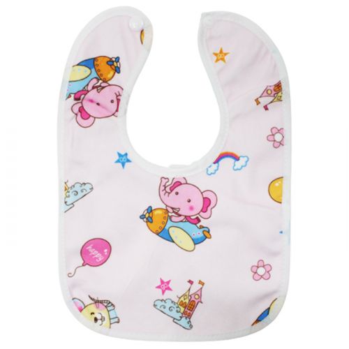 Слинявчик на кнопці "Слоненятка", рожевий