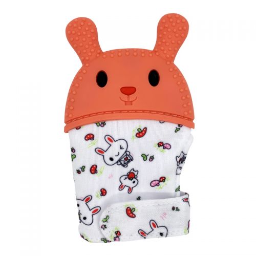 Прорізувач-рукавичка "Зайка", помаранчевий