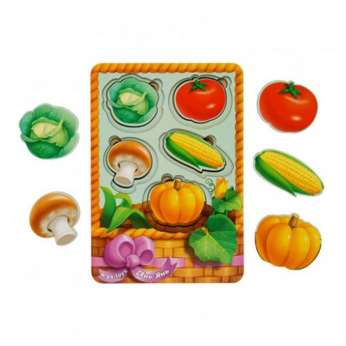 Вкладиші більше-менше "Кошик з овочами 2"