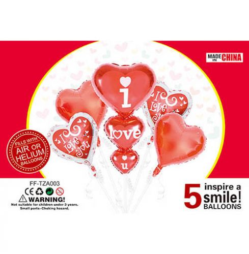 Набір надувних куль "Сердечки"