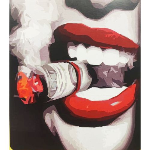 Картина за номерами "Сигара та червона помада" ★★★