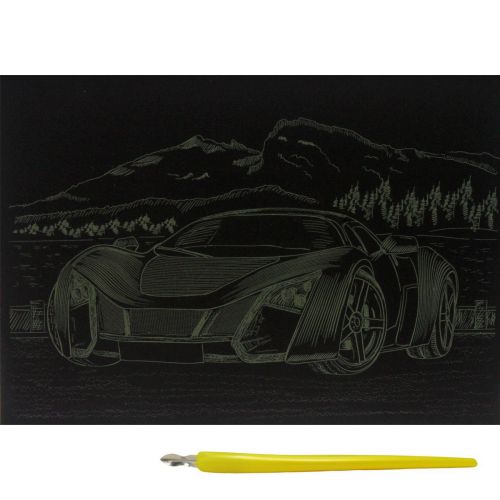 Гравюра "Gold Metallic: Корвет" (А5) Економ