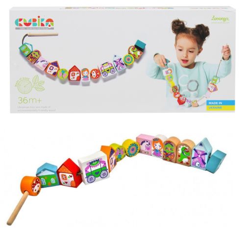 Деревʼяне шнурівка-силянка "Казкові гноми"