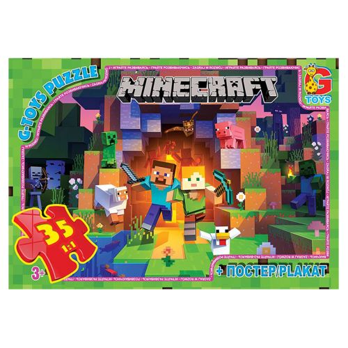 Пазли "Майнкрафт" + постер, 35 ел.