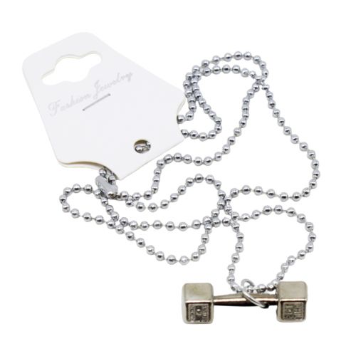 Підвіска на ланцюжку "Срібляста гиря"