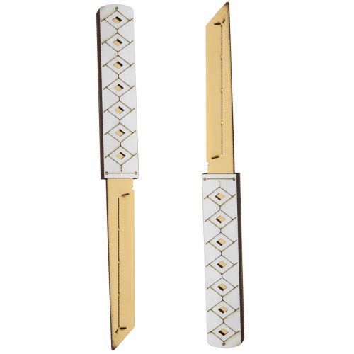 Сувенірні ножі "DOUBLE TANTO SILVER", дерево