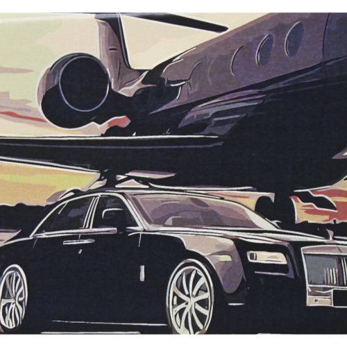 Картина по номерах "Літак у щасливе життя" 40х50 см