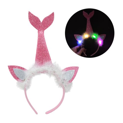 Обруч "Хвіст русалки" зі світлом (рожевий)