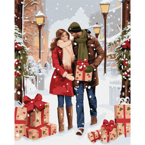 Картина за номерами "Обмін подарунками" ★★★