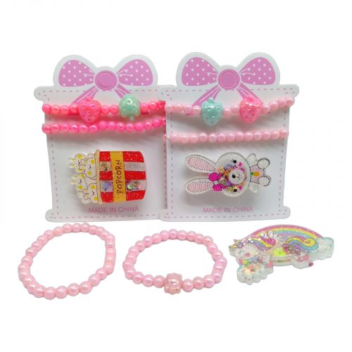 Набір аксесуарів - 3 штуки, браслети/заколка