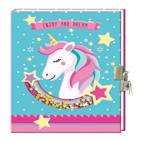 Блокнот на замочку "Єдиноріг із зіркою" (80 аркушів)