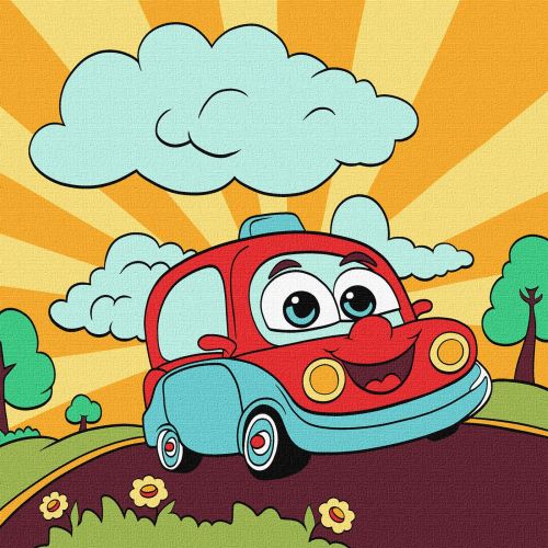 Набір 7+ для розпису по номерах. "Захоплююча подорож" 25х25см