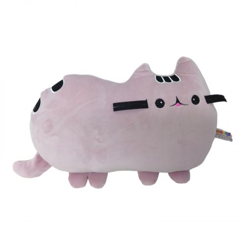 Мʼяка іграшка "Подушка кіт Пушин", фуксія, 35 см