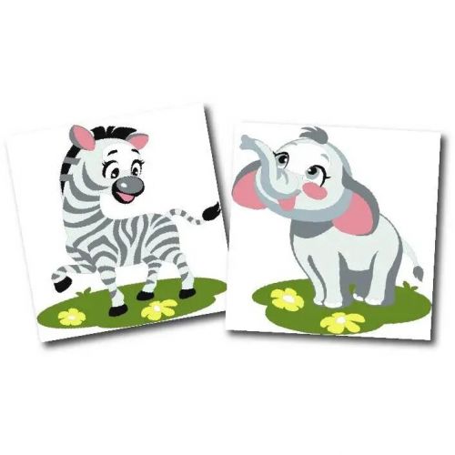 Картини за номерами (набір 2 шт) "Сафарі" 15х15 см