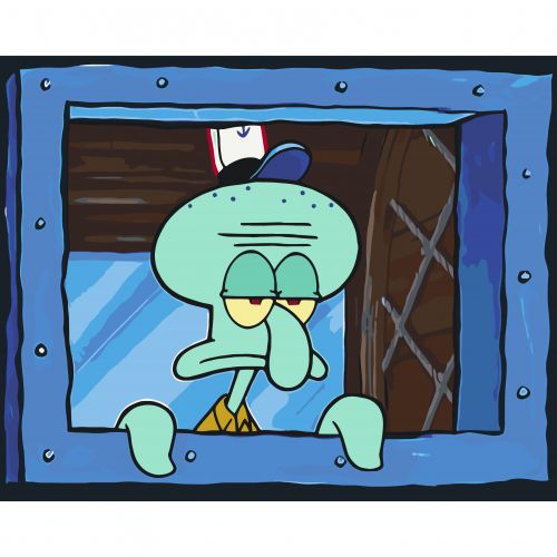 Картина по номерах "Сквідвард. Губка Боб" 40x50 см