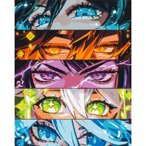 Картина по номерах аніме "Геншин Імпакт" 40x50 см