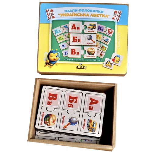 Деревʼяний розвиваючий пазл "Абетка" (укр)