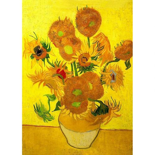 Алмазна мозаїка, на рейках "Натюрморт дванадцять соняшників" 30х40 см