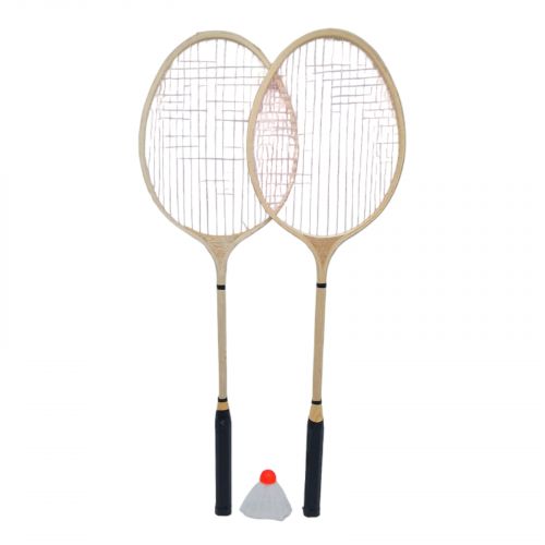 Набір для бадмінтону деревʼяний (2 ракетки + воланчик)