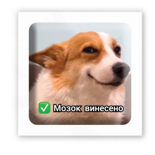 3D стікер "Мозок винесено" (ціна за 1 шт)