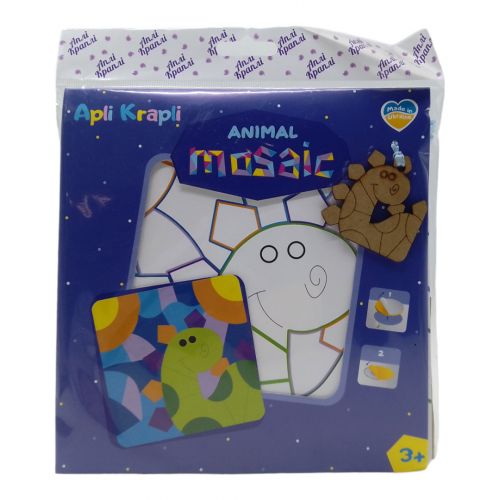 Мозаїка дитяча з фоамірану "Динозаврик", 20х20 см