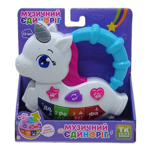 Піаніно "Музичний єдиноріг", білий (укр)