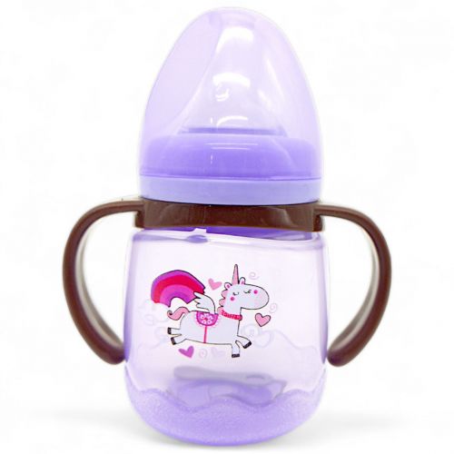 Поїльник-непроливайка з силіконовим носиком, бузковий