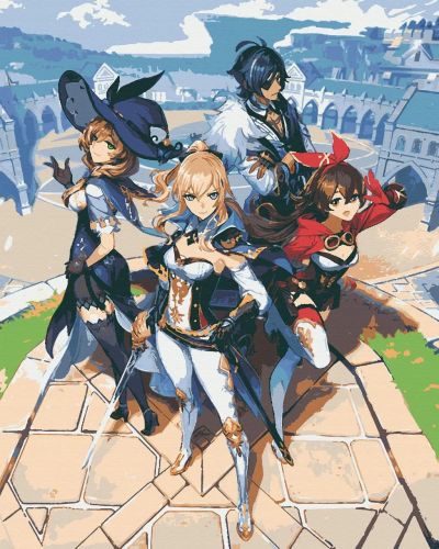 Картина по номерах "Аніме. Геншин Імпакт / Genshin  Impact" 40х50 см