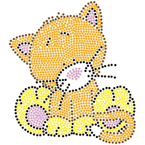 Картина за номерами, дитяча "Котик" (25х25 см)