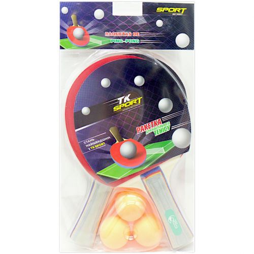 Набір ракеток для настільного тенісу, 3 м"ячики