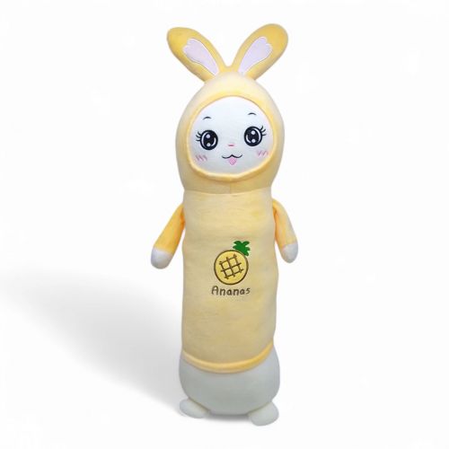 Мʼяка іграшка-обіймашка "Зая", 70 см (жовта)