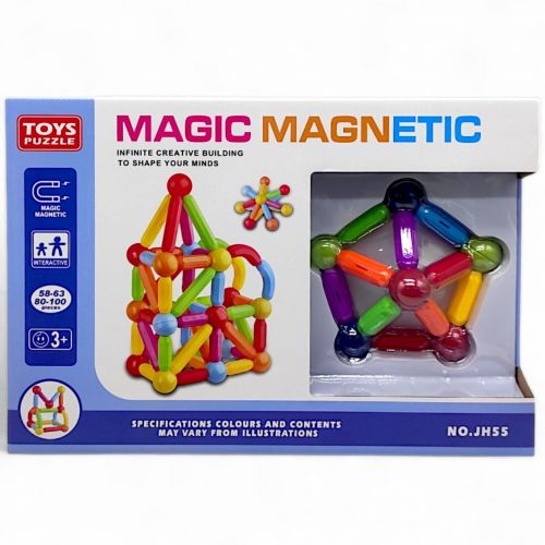 Конструктор магнітний (63 деталей) у коробці