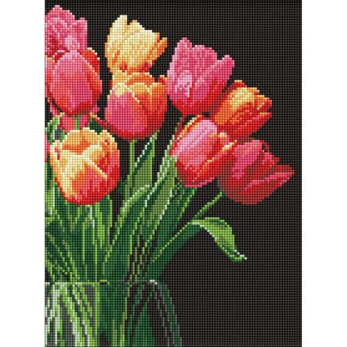 Алмазна мозаїка "Аромат тюльпанів" 30х40 см