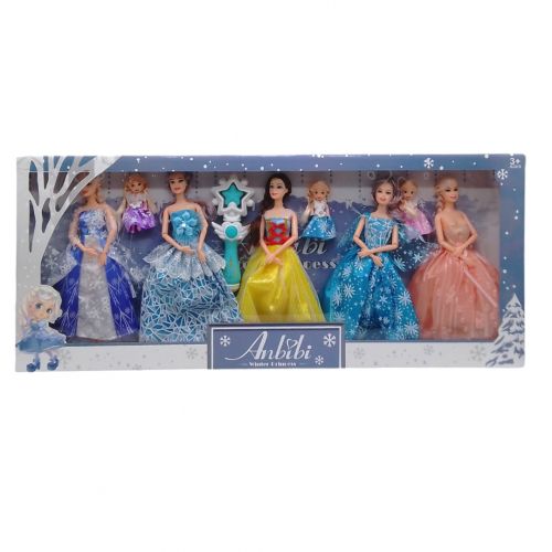 Набір ляльок Anbibi "Winter Princess" (5 ляльок, 3 пупсики, чарівна паличка, у коробці)