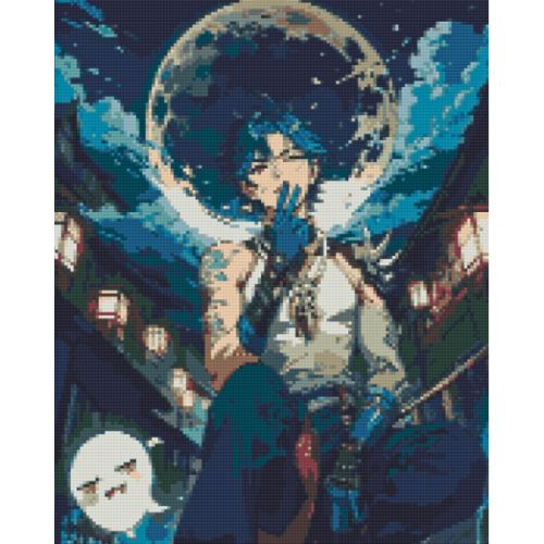 Алмазна мозаїка "Аніме. Геншин імпакт Сяо" 40х50 см
