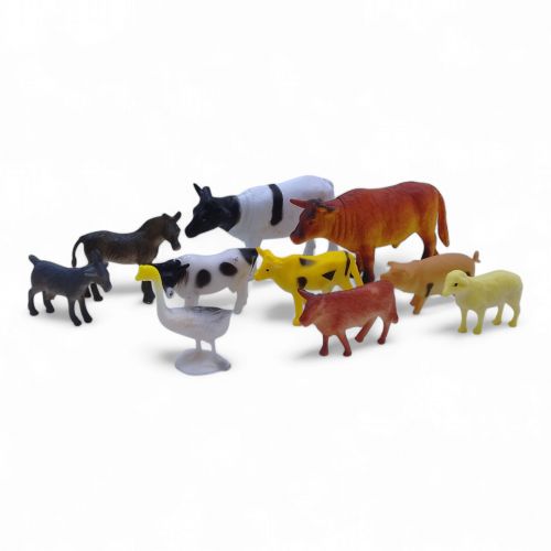 Набір фігурок "Тварини ферми", 10 штук